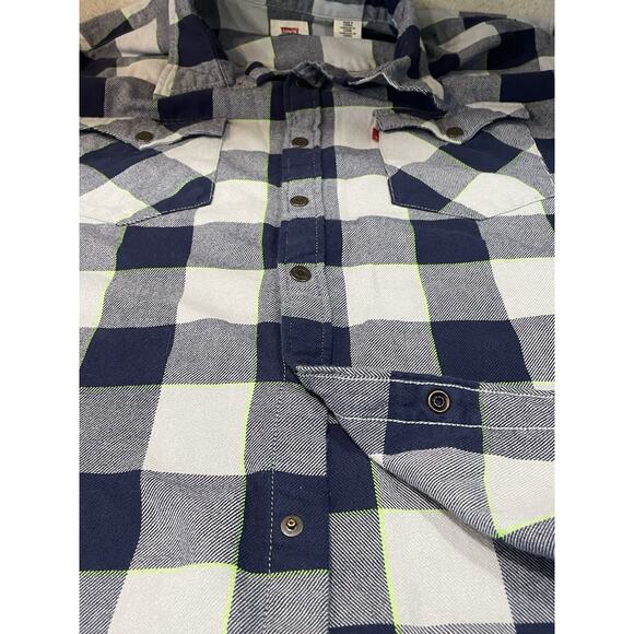 Levis-NFL Seattle Seahawks Snap Button Shirt Women’s Size XL Gray/Blue Football - Picture 9 of 16